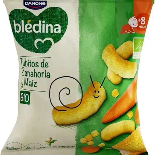 BLEDINA BIO SNACK TUBITOS DE ZANAHORIA Y MAIZ  1 ENVASE 20 G