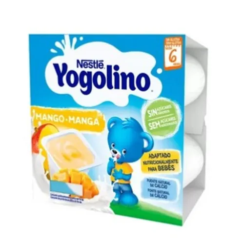 NESTLE YOGOLINO SIN AZUCARES AÑADIDOS  4 TARRINAS 100 G SABOR MANGO