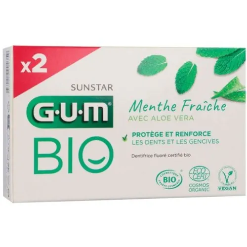 gum bio duplo pasta dental menta fresca 2x75ml
