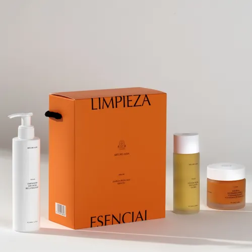 Estuche limpieza esencial (limpiadora + locion acida + manteca desmaquillante) arturo alba