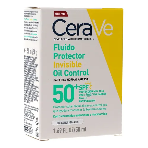 CeraVe Fluido Protector Invisible Oil Control SPF 50+ 50 ml