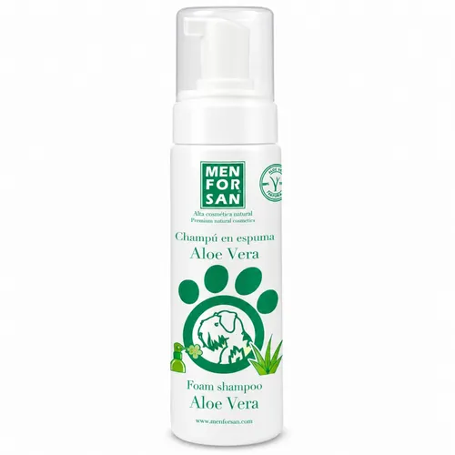 Menforsan Champú en Espuma Aloe Vera para Perros y Gatos 200 ml