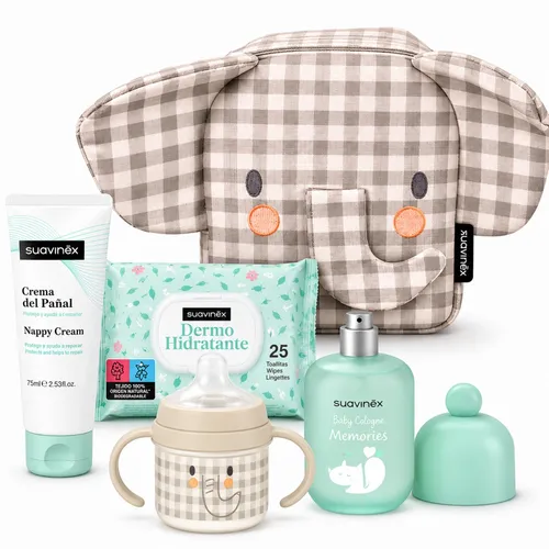 Suavinex Mochila Infantil Elefante + Crema del Pañal 300 ml + Baby Cologne 100 ml