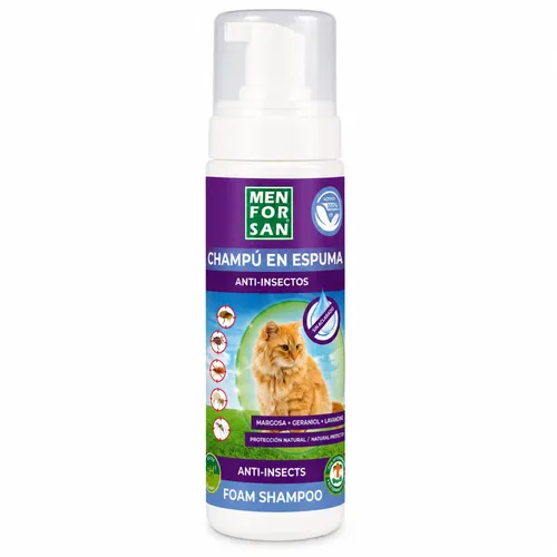Menforsan Espuma Anti-Insectos Natural para Perros y Gatos 200 ml