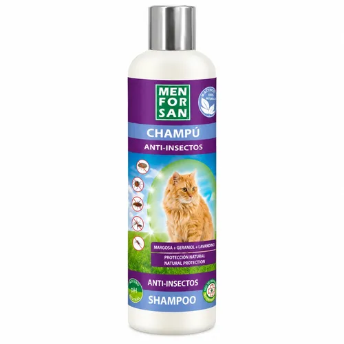 Menforsan Champú Anti-Insectos Natural para Perros y Gatos 300 ml