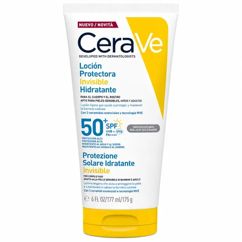 CeraVe Loción Protectora Invisible Hidratante SPF 50+ 177 ml