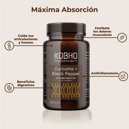 CURCUMA+ BLACK PEPPER KOBHO 60 caps