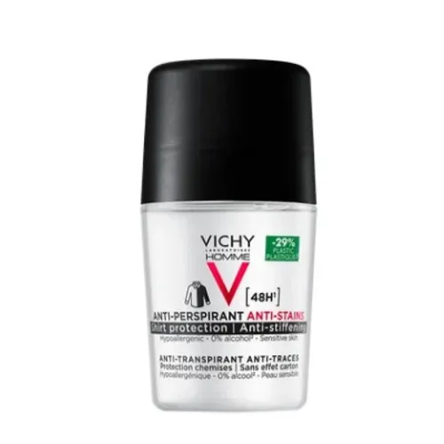 VICHY HOMME Anti-Stain & Antiperspirant Deodorant 48H Roll-On