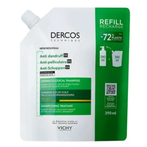 DERCOSRECARGA de champú anticaspa cabello seco (Ecorefill)