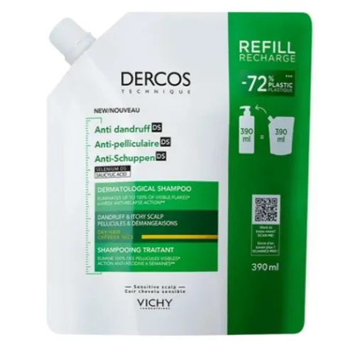DERCOS DS Anti-Dandruff Shampoo Refill for Dry Hair (Ecorefill)
