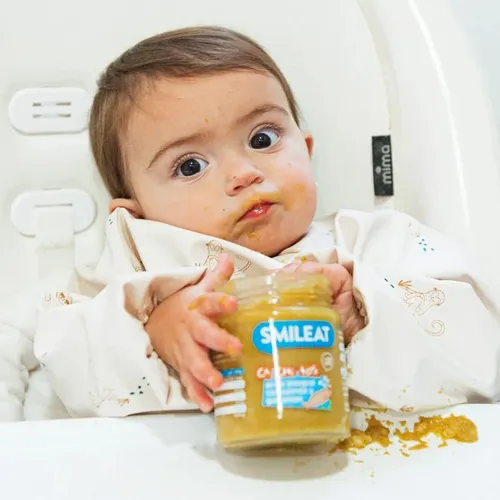 Smileat Tarrito de cachitos arroz integral con salmón y guisantes 230 g