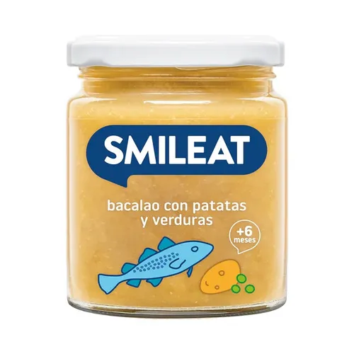 Smileat Tarrito Bacalao con patatas y verduras 230 g