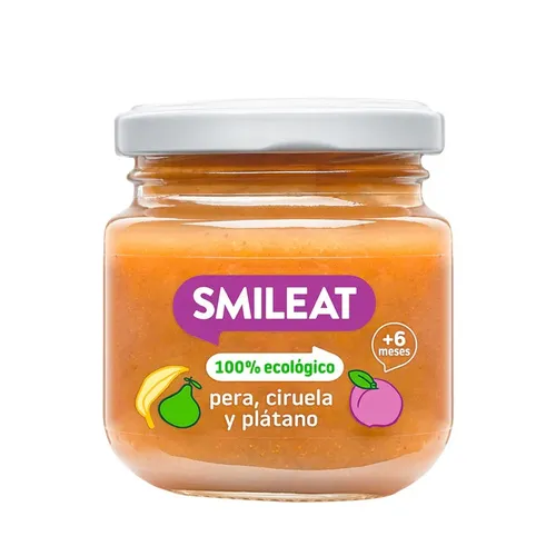 Smileat Tarrito Pera, ciruela y plátano 130 g