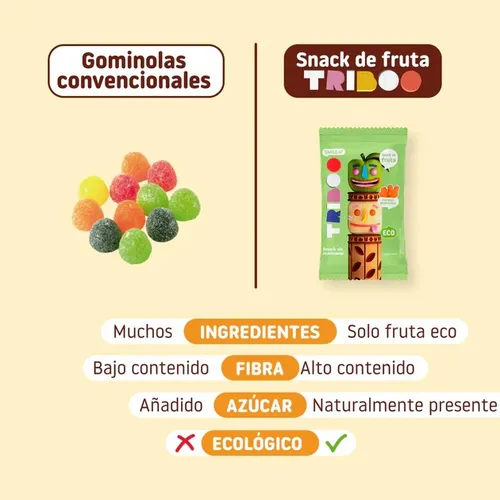 Smileat Sminolas Snack Triboo de manzana 25 g