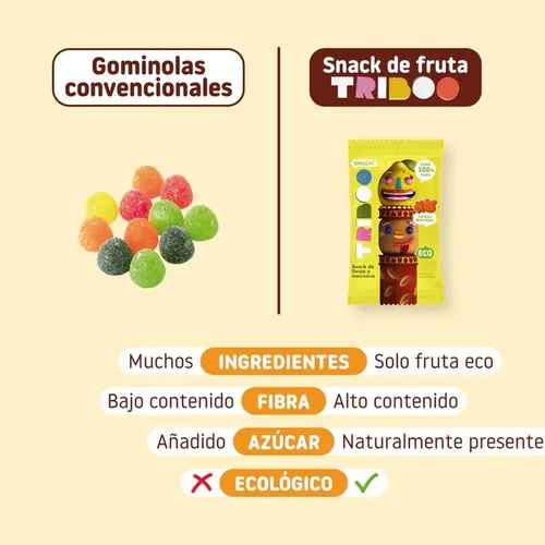 Smileat Sminolas Snack Triboo de limón y manzana 25 g