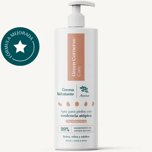 Crema hidratante de avena apta para piel atópica Green Cornerss 300 ml