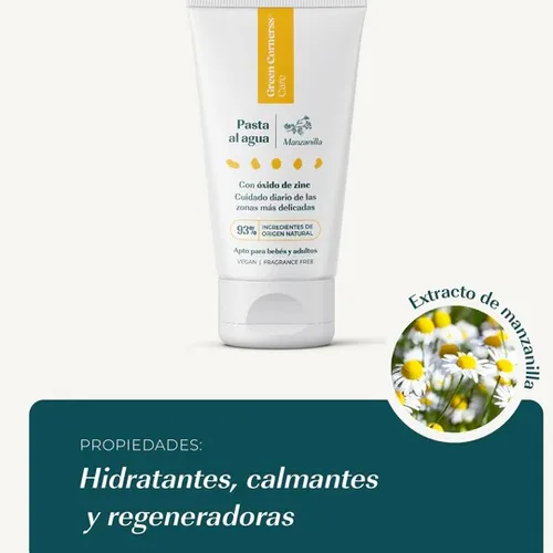 Pasta al agua con manzanilla con óxido de zinc Green Cornerss 50 ml