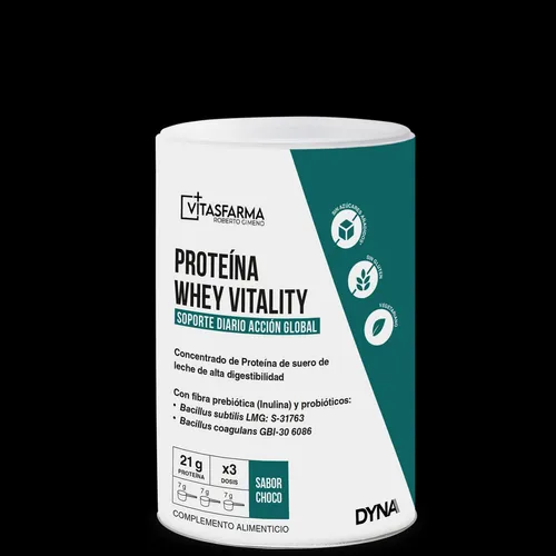 Proteína whey vitality Dyna Vitasfarma Roberto Gimeno sabor choco