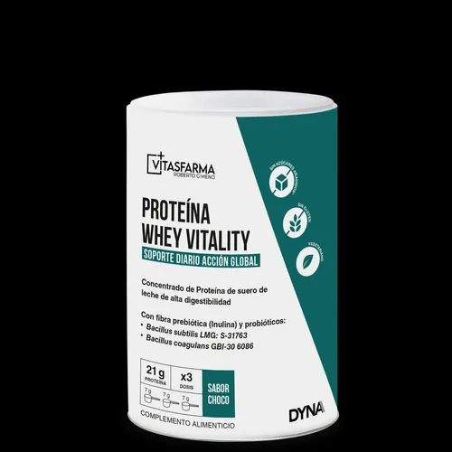 Proteína whey vitality Dyna Vitasfarma Roberto Gimeno sabor choco