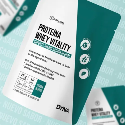 Proteína whey vitality Dyna Vitasfarma Roberto Gimeno 500 g sabor neutro