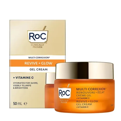 Roc Revive + Glow crema en gel iluminadora + Vitamine C 50 ml