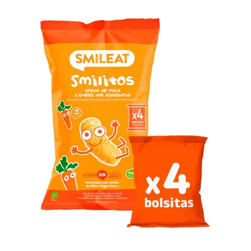 Smileat Smilitos de maíz y avena con zanahoria
