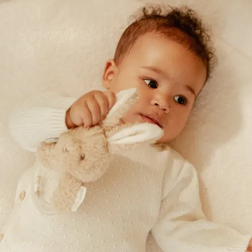 Sonajero anillo conejito newborn natural Little Dutch