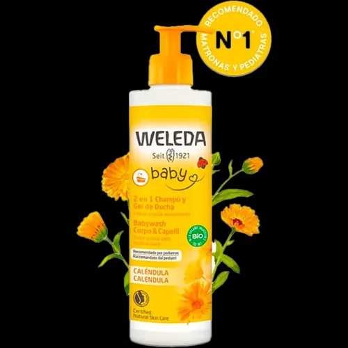 Weleda baby champu y gel de ducha de calendula 1