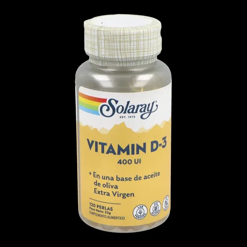 Solaray vit d3 400 ui 120 perlas  solaray vit.d