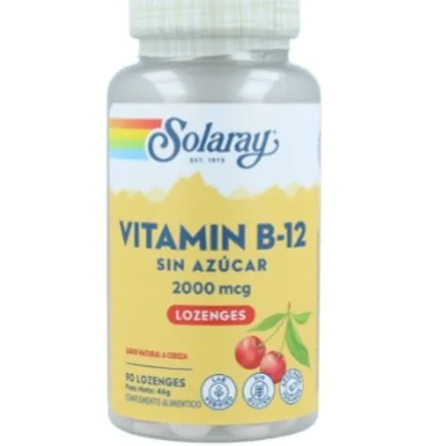 Solaray vit b12 2000 mcg 90 comp cereza