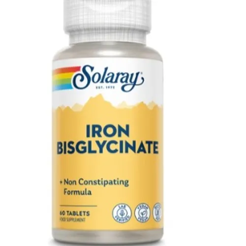 Solaray bisglycinate iron hierro bisglicinato 60
