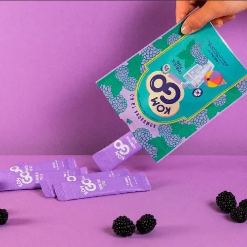 Komgo kombucha frambuesa negra 6 sobres