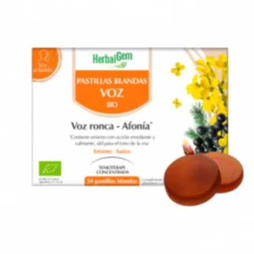 Herbalgem pastillas blandas voz cantantes 24 car