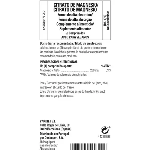 Citrato de magnesio Solgar