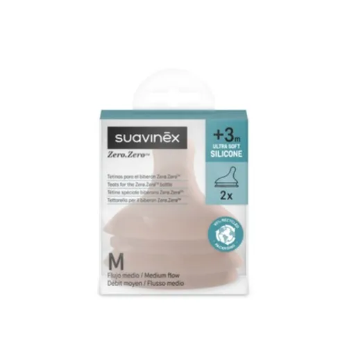 Suavinex Zero.Zero Tetina Flujo Medio 2 Uds Talla M Color Shades