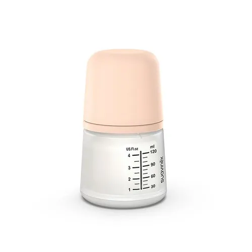 Suavinex Zero.Zero Biberón Anticólico 120ml +0 meses Tetina Flujo Adaptable (A) Color Fair