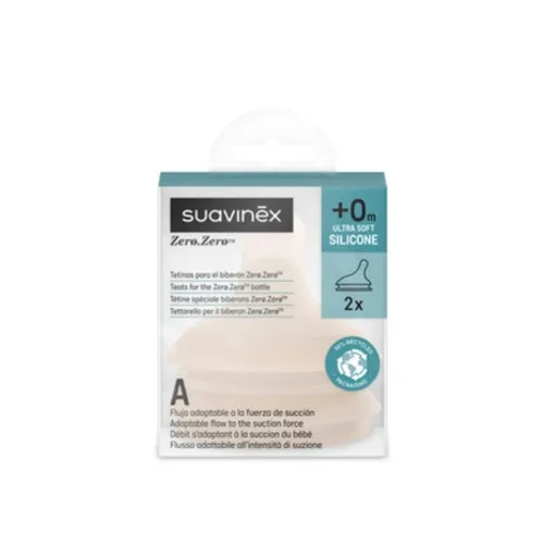 Suavinex Zero.Zero 2 Tetina Flujo Adaptable (A) Lactancia Mixta 2 Uds Color Fair
