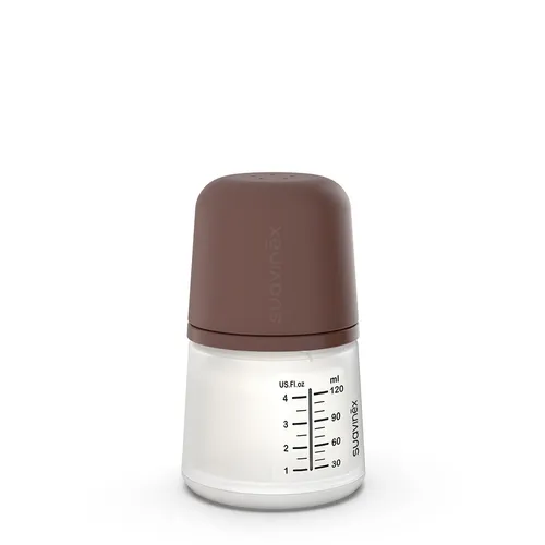 Suavinex Zero.Zero Biberón +0 m Anticólicos 120ml Flujo Adaptable (A) Color Deep