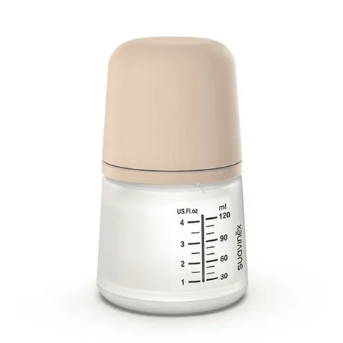 Suavinex Zero.Zero Biberón Anticólico 120ml +0 meses Tetina Flujo Adaptable (A) Color Light
