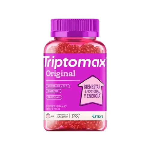 Triptomax original 60 gummies sabor mora
