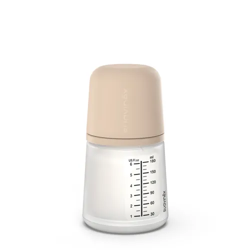 Suavinex zero-zerro biberon + 0 meses 1 envase 180 ml talla s light sand