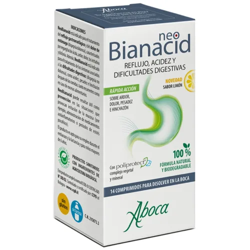 Aboca Neobianacid 14 comprimidos Sabor limón