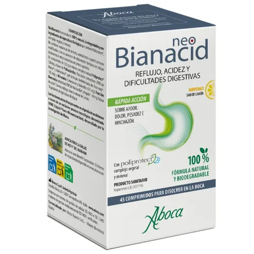 Aboca Neobianacid 45 comprimidos Sabor limón