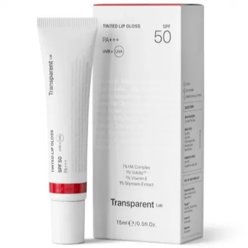 Transparent lab lip gloss cherry