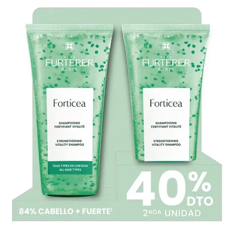 Rene furterer xampú forticea 2x200ml 2a unitat 40% dto
