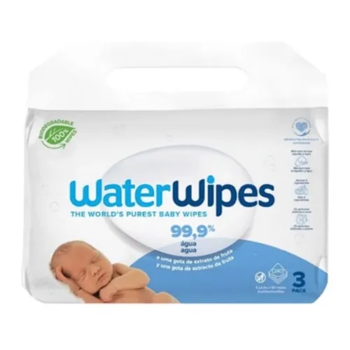Waterwipes Bebe Toallitas 3x60 unidades