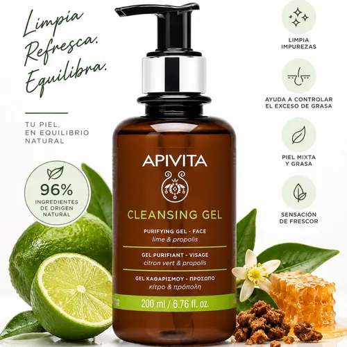 APIVITA CLEANSING GEL LIMA Y PROPOLEO 200 ML