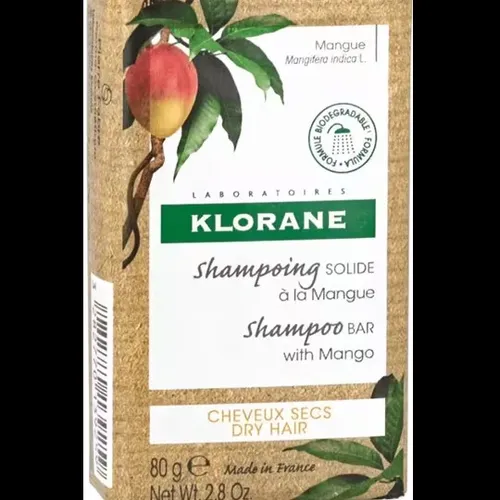 Klorane Champú Sólido al Mango 80 g | Cabello seco