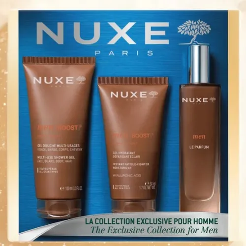 NUXE Men BOOST³ Cofre Regalo Hombre Perfume y Cuidado Facial