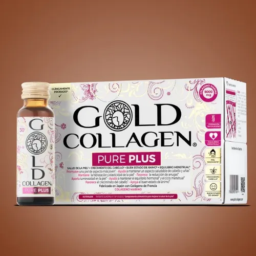 GOLD COLLAGEN PURE PLUS  10 FRASCOS 50 ML SABOR MELOCOTON Y NARANJA